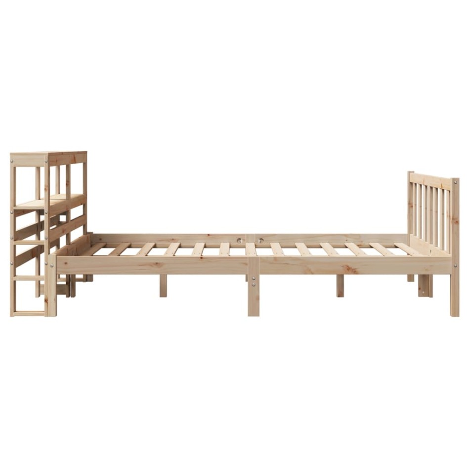Estructura de cama sin colchón madera de pino maciza 120x200