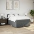Cama box spring con colchón tela gris oscuro 140x190