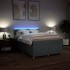 Cama box spring con colchón tela gris oscuro 140x190