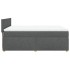 Cama box spring con colchón tela gris oscuro 140x190