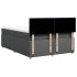 Cama box spring con colchón tela gris oscuro 140x190