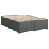 Cama box spring con colchón tela gris oscuro 140x190