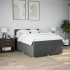 Cama box spring con colchón tela gris oscuro 140x190