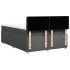 Cama box spring con colchón tela gris oscuro 140x190