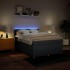 Cama box spring con colchón tela azul 160x200