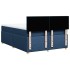 Cama box spring con colchón tela azul 160x200