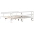 Estructura de cama sin colchón madera maciza blanca 200x200