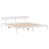 Estructura de cama sin colchón madera maciza blanca 200x200