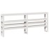 Estructura de cama sin colchón madera maciza blanca 200x200