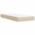 Cama box spring con colchón tela color crema 90x190
