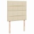 Cama box spring con colchón tela color crema 90x190