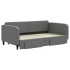 Sofá cama nido con cajones tela gris oscuro 90x190