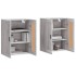 Armarios de pared 2 uds madera de ingeniería gris