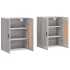 Armarios de pared 2 uds madera de ingeniería gris