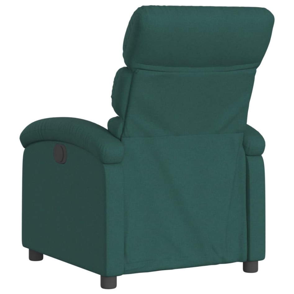 Sillón reclinable eléctrico tela verde
