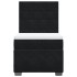 Cama box spring con colchón terciopelo negro 80x200