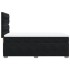 Cama box spring con colchón terciopelo negro 80x200