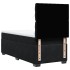 Cama box spring con colchón terciopelo negro 80x200