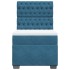 Cama box spring con colchón terciopelo azul oscuro 80x200