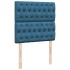 Cama box spring con colchón terciopelo azul 90x200
