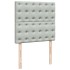 Cama box spring con colchón terciopelo gris claro 90x190