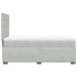 Cama box spring con colchón terciopelo gris claro 100x200