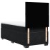 Cama box spring con colchón terciopelo negro 100x200