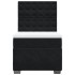 Cama box spring con colchón terciopelo negro 100x200
