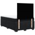 Cama box spring con colchón terciopelo negro 120x190