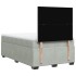 Cama box spring con colchón terciopelo gris claro 120x200