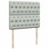 Cama box spring con colchón terciopelo gris claro 120x200