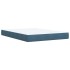 Cama box spring con colchón terciopelo azul 140x190
