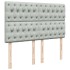 Cama box spring con colchón terciopelo gris claro 140x190