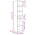 Aparador de madera de ingeniería roble ahumado 40x42,5x185
