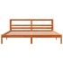 Estructura cama con cabecero madera pino marrón cera 200x200