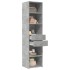 Aparador de madera de ingeniería gris hormigón 45x42,5x185