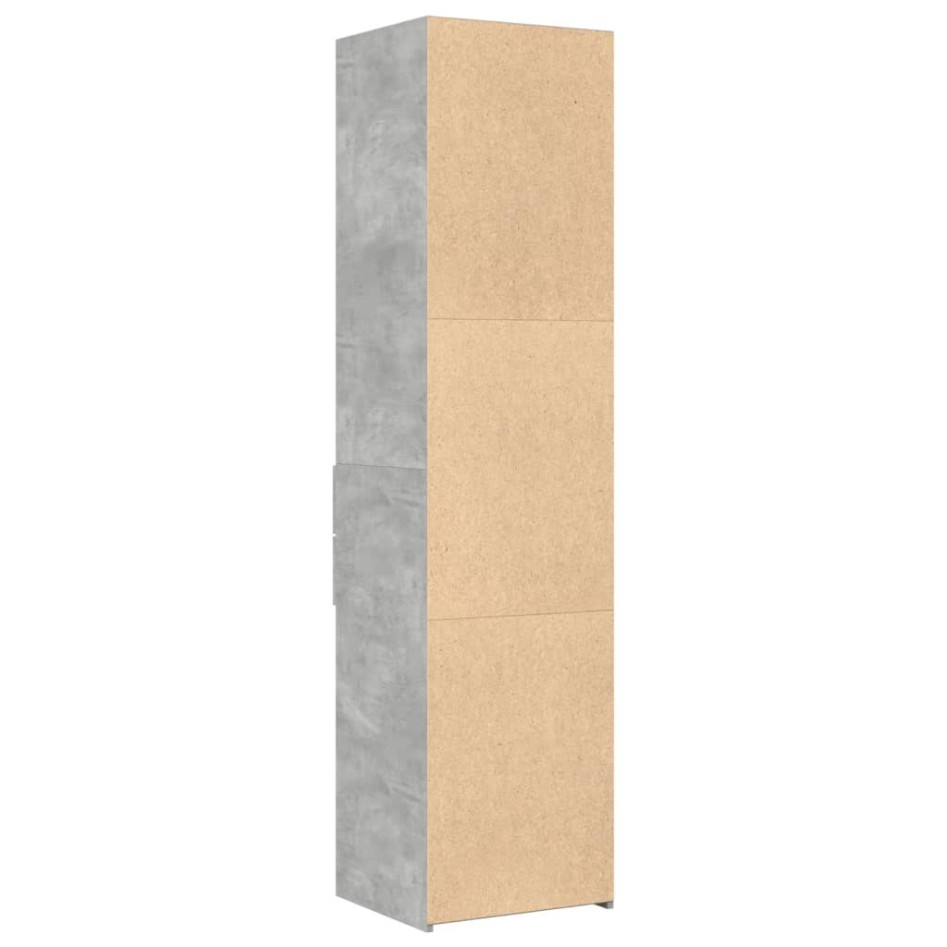 Aparador de madera de ingeniería gris hormigón 45x42,5x185