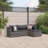 Set de muebles de jardín 4 pzas y cojines ratán sintético