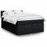 Cama box spring con colchón tela negro 160x200