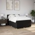Cama box spring con colchón tela negro 160x200