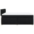 Cama box spring con colchón tela negro 160x200