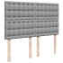 Cama box spring con colchón tela gris claro 140x200