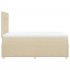 Cama box spring con colchón tela color crema 120x200