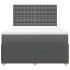 Cama box spring con colchón tela gris oscuro 140x200