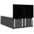 Cama box spring con colchón tela gris oscuro 140x200