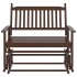 Banco deslizante madera maciza de álamo marrón 118x70x104,5