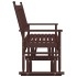 Banco deslizante madera maciza de álamo marrón 118x70x104,5