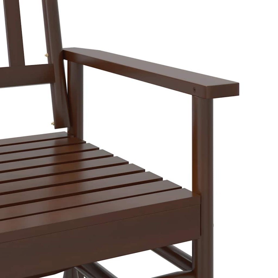 Banco deslizante madera maciza de álamo marrón 118x70x104,5