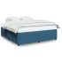 Estructura de cama de terciopelo azul 180x200