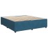 Estructura de cama de terciopelo azul 180x200